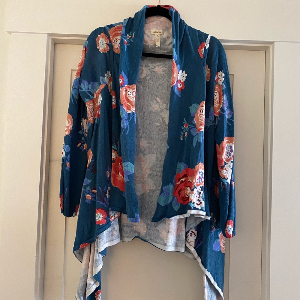 Matilda Jane Blue Floral Open Cardigan